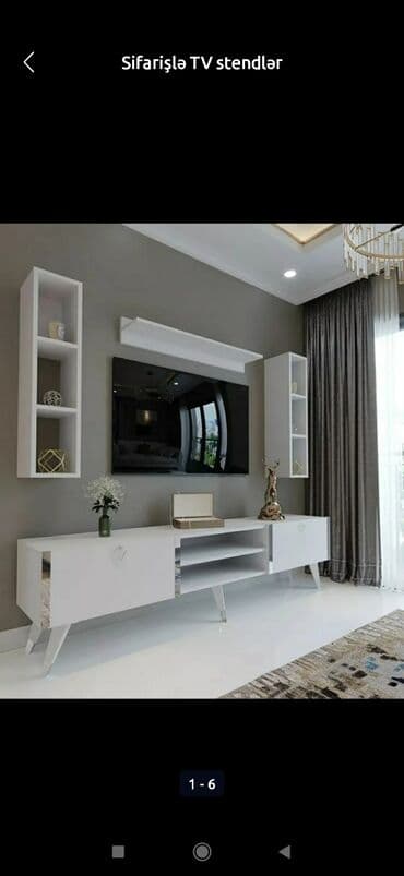 matras altı: Yeni, Düz TV altlığı, Polkalı, Laminat, Azərbaycan — 2