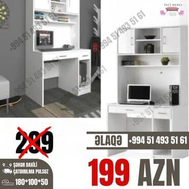 детская парта со стульчиком: Для девочки и мальчика, Новый, С выдвижными ящиками, Письменный стол, Без стульев — 1