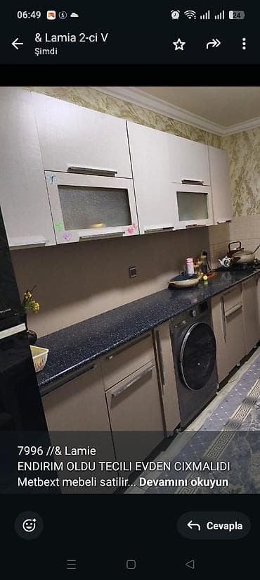 7996 //& Lamie ENDIRIM OLDU TECILI EVDEN CIXMALIDI Metbext mebeli