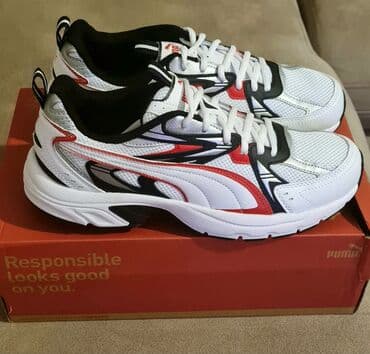 ayaqqab: Puma Milenio Tech ağgümüşüqırmızı rənglərin qarışığıdır — 2