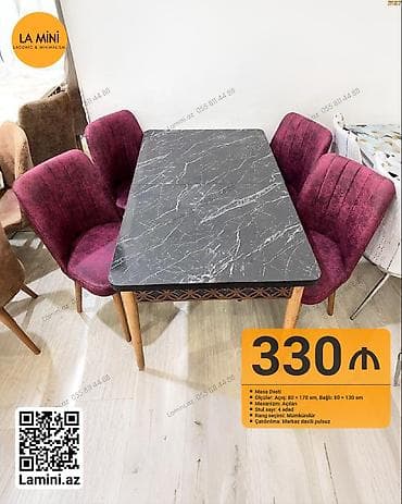 Açılan, Dördbucaq masa, 4 stul — 1