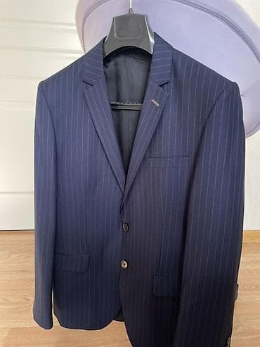 Şalvarlar: Barba Napoli firmasına aid: Kişi kostyum jaketi – tünd göy rəngdə — 2