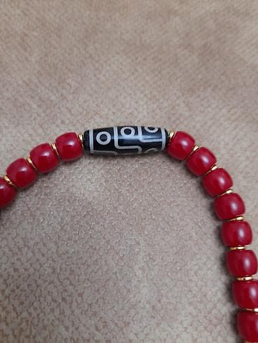 Qol saatları və aksesuarlar: Şirə mərcan eleqant boyunbağı - Üzükvari iri şirə mərcan muncuqlar - — 4