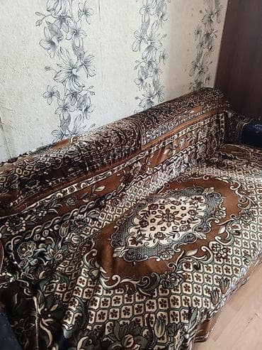 Divan üçün İşlənmiş Xovlu rəng - Qəhvəyi Yataq örtüyü — 3