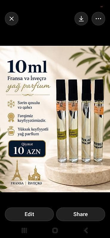 10 ml original yağ parfium — 1