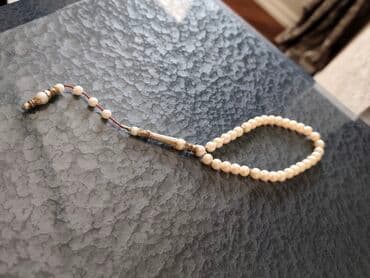 kehraba tesbeh: Məhsul: İnci daşlı təsbeh Təsvir: - Zərif, krem-ağ tonlarında inci — 2