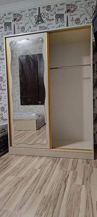pol kraskasi: Yeni, 2 qapılı, Güzgülü, Bej, Digər material, Kupe, Düz dolab — 5