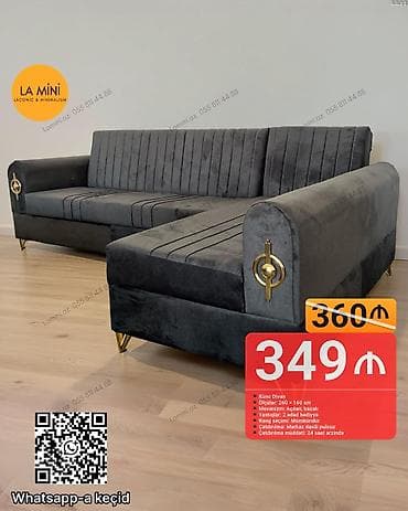 divan pulsuz: Künc divan, Açılan, Bazalı, Parça, Şəhərdaxili pulsuz çatdırılma — 1