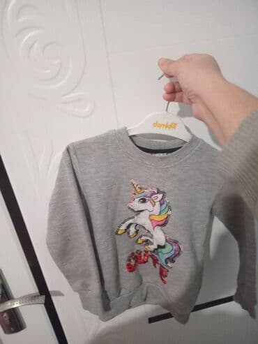 hovuz üçün uşaq kupalnikləri: Uşaq üçün sweatshirt - Rəng: Boz - Üzərində iri ölçülü, rəngarəng — 2