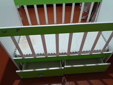Təknəfərlik uşaq çarpayıları: Oğlan və qız üçün, Dördbucaq, Beşik, Dəstsiz, Matras ilə, Yellənmə mexanizmsiz — 2