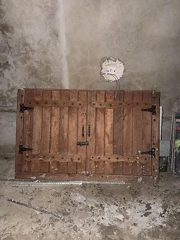 pencere: Manqal qapıları Taxtadan hazırlanmış dekorativ qapaq/qapı dəsti — 2