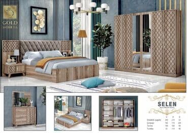 Yataq otağı dəstləri: İkinəfərlik çarpayı, Dolab, 2 tumba, Termo, Yeni — 1