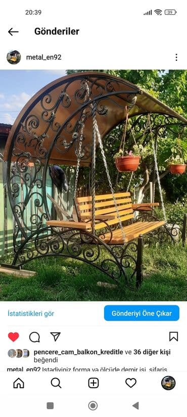 col qapi: Новый, Диван-качели, С зонтиком, Дерево — 29