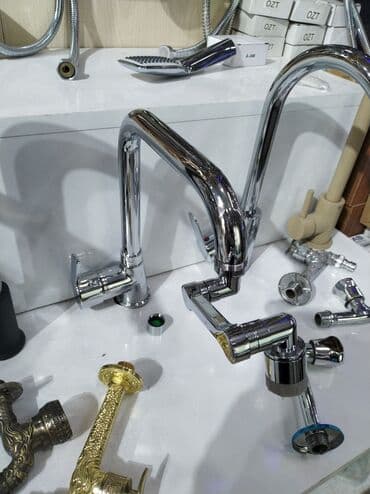 kran basligi: Mətbəx və hamam üçün kranlar və santexnika aksesuarları - Xrom — 1