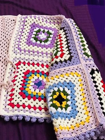 kolej jaket: Rəngarəng əl işi toxunma kardiqan - Dizayn: Klassik “granny square” — 6