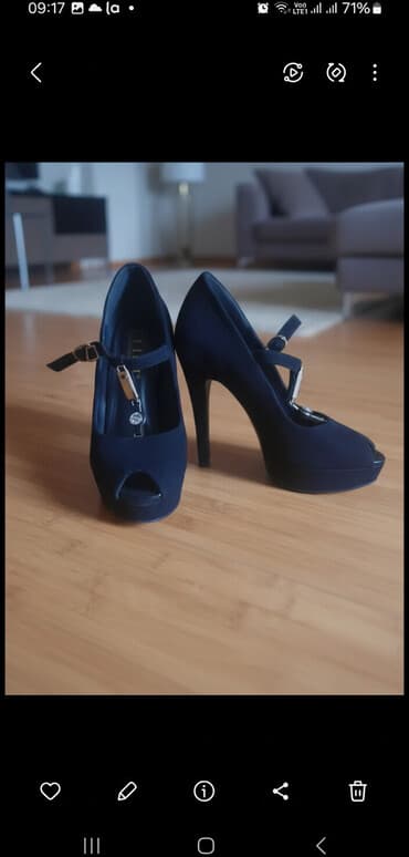 pencekler qadin ucun: Tuflilər, Ölçü: 38, rəng - Qara, İşlənmiş — 1