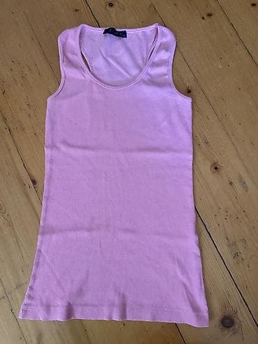 topdan geyim: Qadınlar üçün çəhrayı rəngli basic mayka - Model: klassik “tank top” — 1