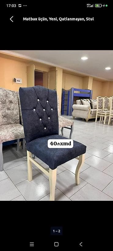 Qonaq otağı üçün, Yeni, Qatlanmayan, Stul