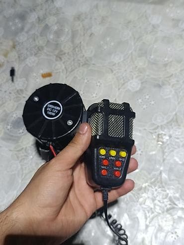 avto soyuducular: 12V 100W sirena sistemi - Güclü megafon tipli səs gücləndirici: DC — 4