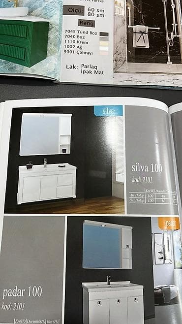 Dolablar: Banyo mebel dəstləri – 100 sm modellər 1) Apel 100 (kod: 3190) - Alt — 5
