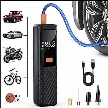 elektron teker nasosu: Akkumulyatorlu portativ hava nasosu – çoxfunksiyalı kompressor — 1