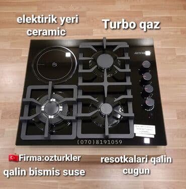 peç: Plitə Qazlı, Quraşdırılan, 4 gözlü, Yeni — 1