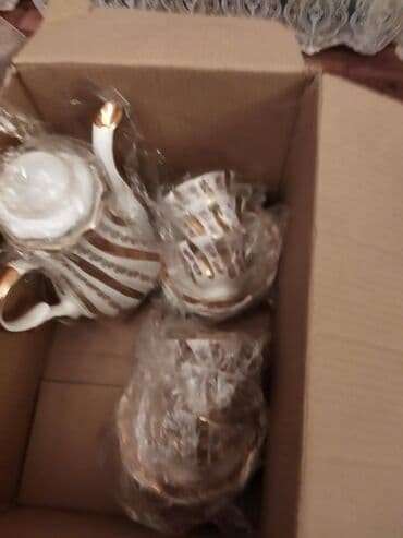 набор юного художника бишкек: Чайный набор, цвет - Золотой, Керамика — 2