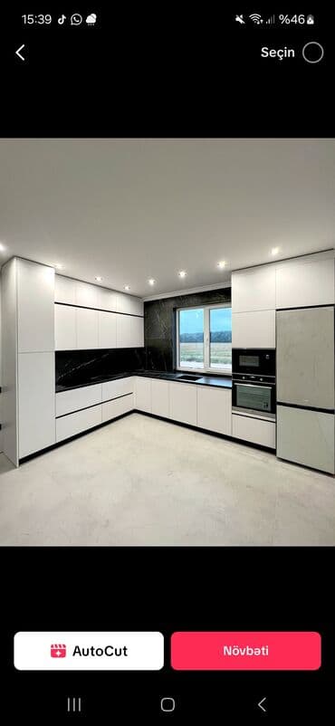 metbex ucun skaf: Məhsul: Mətbəx mebeli (müasir dizaynlı hazır dəstlər) - Stil — 9