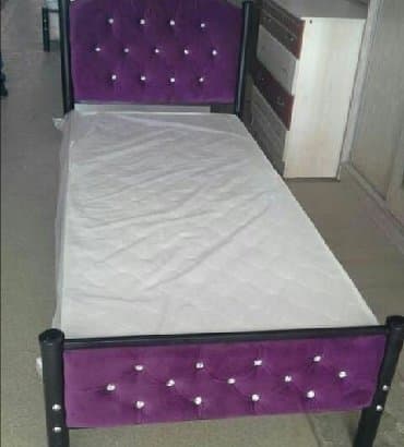 dəmir carpayı: Yeni, Təknəfərlik çarpayı, Bazasız, Matras ilə, Siyirməsiz, Azərbaycan — 2