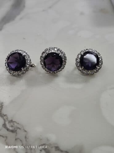 qedimi mirvari: Dəstə daxildir: Üzük, Sırğa, Gümüş, 925 Əyar — 2