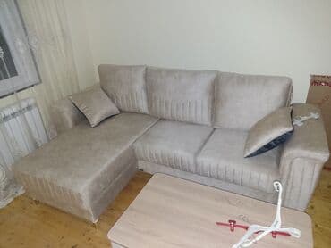 Ev üçün digər mallar: Künc divan, İşlənmiş, Açılan, Bazalı, Parça, Ödənişli çatdırılma — 1