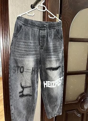 Мужская одежда: Kişi/cins jeans jogger tipli şalvarlar (2 model) her biri 25 MANAT - — 1