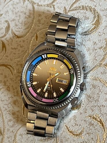 qizil tek qas uzukler ve qiymetleri: Qol saatı, Orient, rəng - Gümüşü — 1