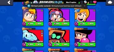 ucuz notbuk: Brawl Stars oyununda istifadə edilən dörd fərqli personajın təsviri — 1
