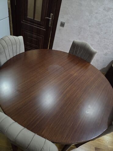 столы стулья: Для гостиной, Б/у, Нераскладной, Овальный стол, 6 стульев — 4