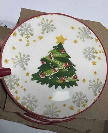 qaşıq dəsti: Тарелки, Набор из 6 шт., цвет - Белый, Керамика, Турция — 3