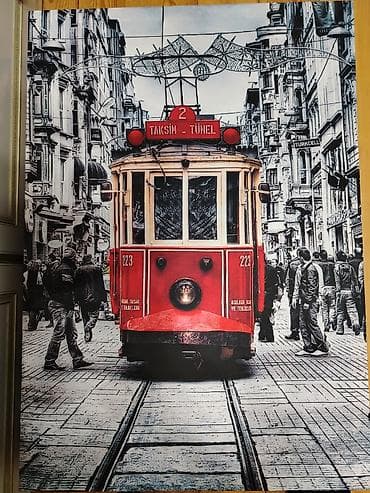 plasdik qapi pencere: LED işıqlı divar tabloları – İstanbul mövzusu - Mövzu: Taksim–Tünel — 2