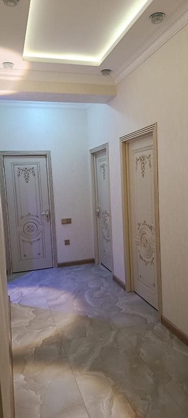 Təsvir: - Klassik üslubda interyer: zərif naxışlı qapılar, dekorativ