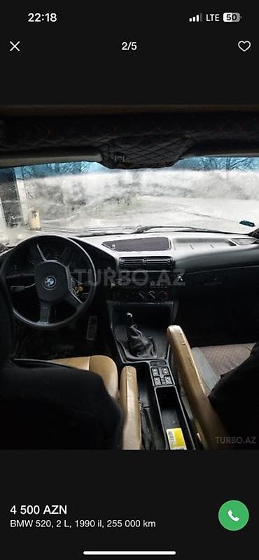 gence turbo az: BMW 520: 2 l | 1990 il Sedan — 5