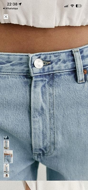 cins walvar: Açıq mavi ZARA cins şalvar. Razmer 36dır ancaq geniş kesimdir oversize — 4