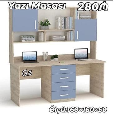 kuxna stolları: Yazı masası – funksional iş-güc üçün ideal həll. - Üst modul: iki — 1