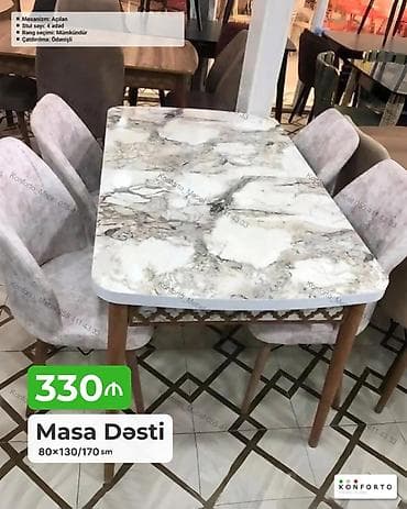 kohnə stul: Masa Dəsti – 80×130/170 sm - Mexanizm: açılan (masa uzunluğu 130 — 1