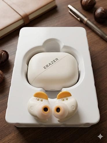 Mikrofonlar: Yeni Simsiz (Bluetooth) Qulaqcıqlar, Lenovo, rəng - Bej — 8