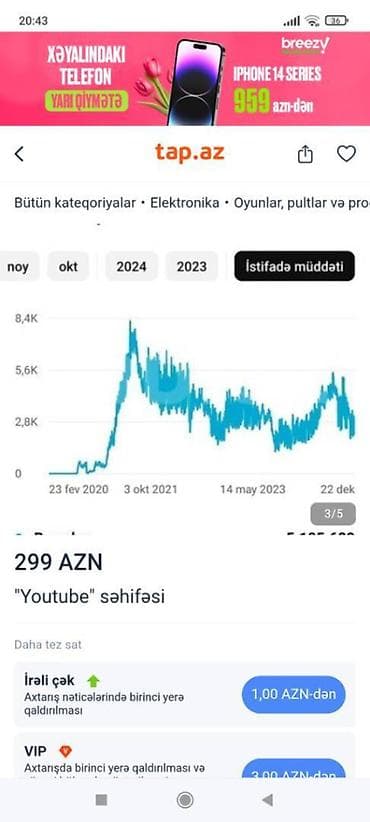 redmi note 14s: YouTube kanalıdı Hal hazırda 26300abunəcisi vargünü gündən artır — 3