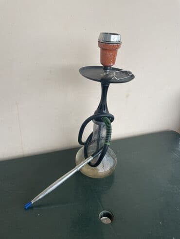 qelya: Nərgilə dəsti - Şüşə kolba: enli dibli, şəffaf. - Gövdə: mat qara — 2