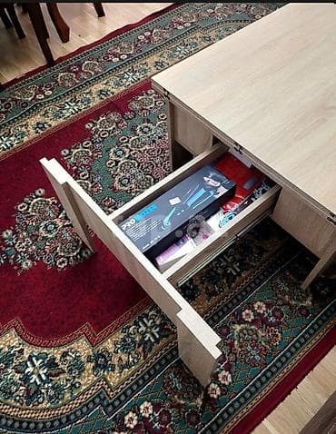 islenmis masalar: Qonaq masası, İşlənmiş, Transformer, Laminat, Dördbucaq masa — 1