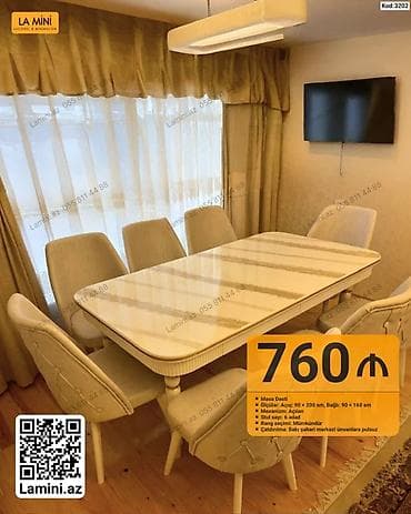 Masa dəsti – La Mini - Kod: 3202 - Qiymət: 760 ₼ - Komplekt: masa + 6