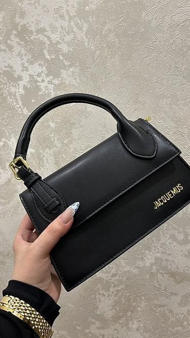 Видеоигры и приставки: Jacquemus Le Chiquito üslubunda mini çanta - Rənglər: bordo və qara - — 8