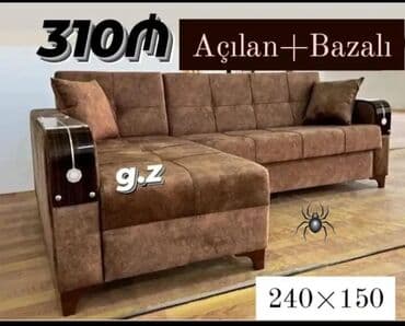 Rəflər: Künc divan, Yeni, Açılan, Bazalı — 1