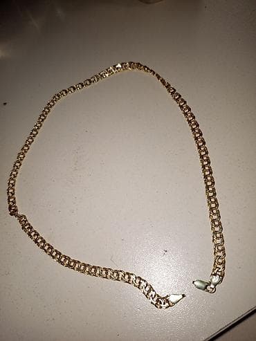 Kişi üçün boyunbağı. 750 prob qızıl suyuna çəkilmiş təmiz gümüş